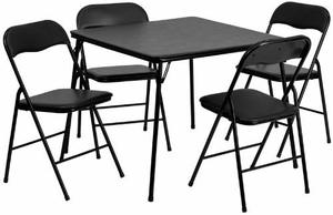 5. Flash Furniture Folding Card Table and Chair Set, 5 Piece