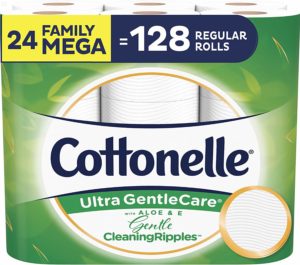 #10.Cottonelle Ultra Gentlecare 2-Pack Toilet Paper, Family Mega Rolls