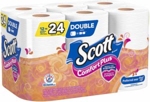 #3. Scott ComfortPlus 12-Count Toilet Paper, Double Rolls