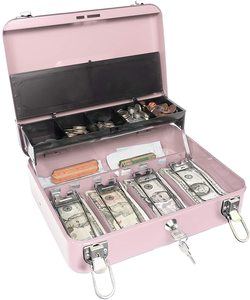 1. Certus Global Large Pink Cash Box with Money Tray
