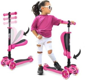 #5 Hurtle 3-Wheeled Scooter for Kids Lean-to-Steer Handlebar