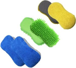 10. Polyte Microfiber Car Wash Detailing Sponge Set