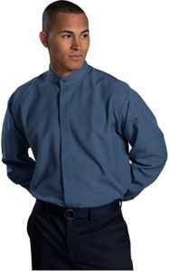 3. Ed Garment Men's Long Sleeve Banded Collar Shirt