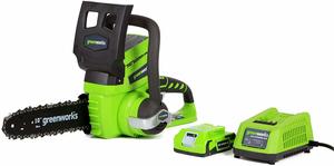 7. Greenworks 10-Inch 24V Cordless Chainsaw