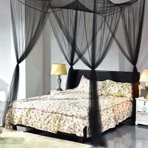 1. Goplus Mosquito Net, Large Queen Size Bed Curtain (Black)