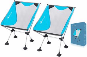 #1. MOON LENCE Outdoor Portable Ultralight Folding Chairs Heavy 