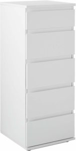 #10 Tvilum Aurora 5 Drawer Narrow Chest