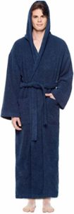 #10. Arus Men's Classic Hooded Bathrobe Robe