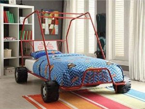 10. Twin Car Bed Red Metal Dune Buggy Frame