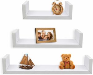 #2 Greenco Set of 3 Floating U Shelves