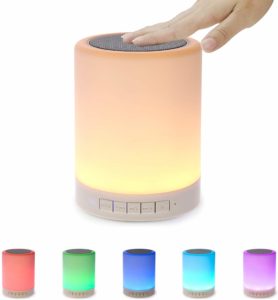 #3. Portable Wireless Night Light with Bluetooth Speaker, Touch