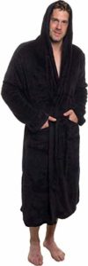 #3. Ross Michaels Men's Plush Hooded Robe