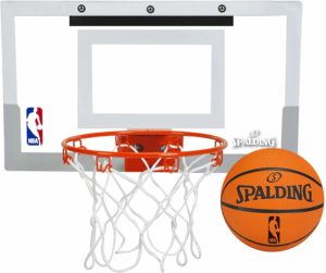 #3. Spalding Over-The-Door NBA Slam Jam Mini Basketball Hoop