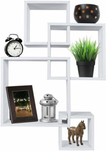#4 Greenco Decorative 4 Cube Floating Shelves