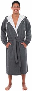 #5. Alexander Del Rossa Warm Sweatshirt Hooded Cotton Robe