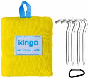 6. KINGA Pocket Lightweight Camping Blanket Water Repellent