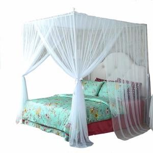 7. Mengersi 4 Corner Bed Canopy Curtain Bed Frame