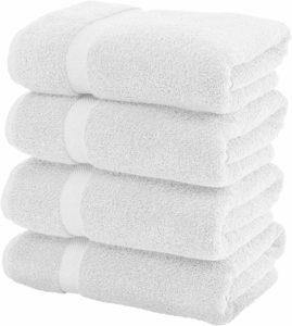 #8 Luxury White Bath Towels Large