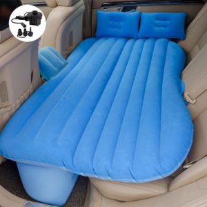 8. Car Travel Back Seat Inflatable blue Air Mattress
