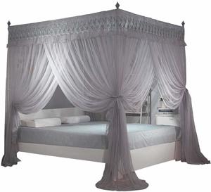 8. Nattey 4 Corners Post Canopy Bed Curtain