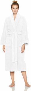 #8. Pinzon Terry White Bathrobe, Small Medium100% Cotton