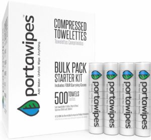 8. Portawipes Compressed 500 Bulk Toilet Paper Tablet Tissues 