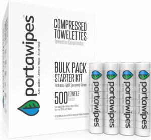 8. Portawipes Compressed 500 Bulk Toilet Paper Tablet Tissues 