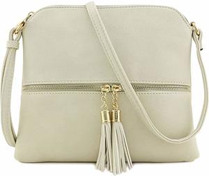 1. Lightweight Medium Crossbody Bag with Tassel