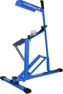 2. Louisville Slugger Triple Flame Hand Held Pitching Machine