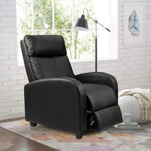 3. Homall Recliner Chair with Padded Seat (Black)
