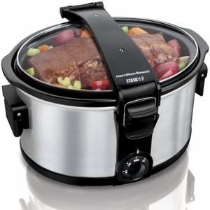 4. Hamilton Beach Portable 7-Quart Slow Cooker