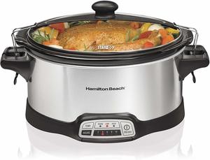 6. Hamilton Beach Portable 6-Quart Slow Cooker