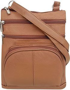 6. Roma Leathers Genuine Cross Body Purse Bag