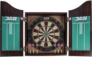 8. DMI Sports Deluxe Bristle Dartboard Cabinet Set