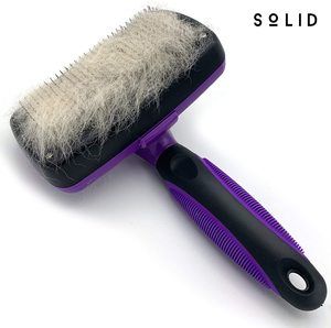 #10 Solid (TM Self Cleaning Slicker Brush Shedding Grooming Tool 