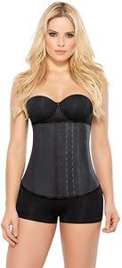 10. Ann Chery Black 3 Hook Latex Waist Cincher Belt