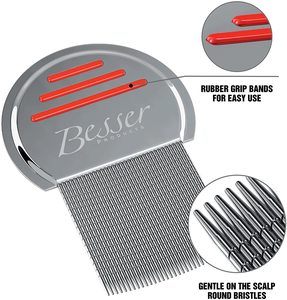 10. Stainless Steel Head Lice Comb - Pro Grade Louse and Nit Removal
