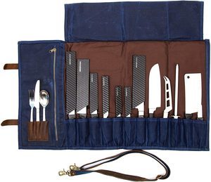 11. ExecuChef Waxed Canvas Knife Roll