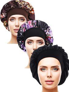 11. Satin Sleep Cap Elastic Wide Band Hat