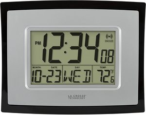 #2.La Crosse Technology Digital Wall Clock, WT-8002U