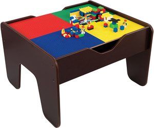 3. Kidkraft 2-in-1 Activity Table Espresso