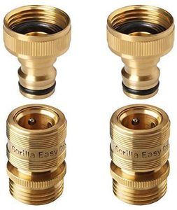 4. GORILLA EASY CONNECT Garden Hose Quick Connect Fittings