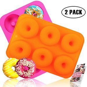 4. HEHALI Silicone Donut Pan, 2pcs Non-Stick Mold