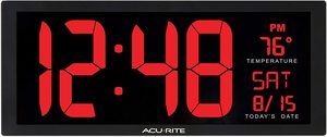 #5. AcuRite 75127M Large Oversized 14.5 Inch LED Clock