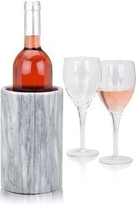 6. Modern Innovations Elegant Grey Marble Wine Bottle Cooler