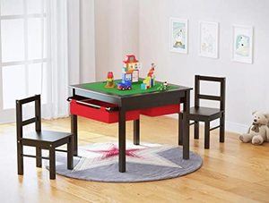 6. UTEX 2-in-1 Kids Multi Activity Table and 2 Chairs Set