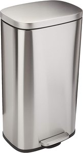 #7 AmazonBasics Rectangle, Stainless Steel Trash Can