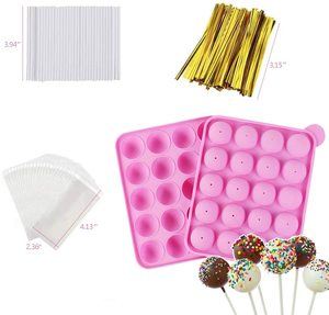 7. Akingshop 20 Cavity Silicone Cake Pop Mold Set