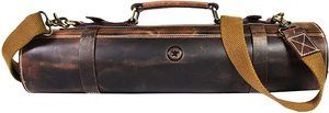 7. Leather Knife Roll Travel-Friendly Storage Bag