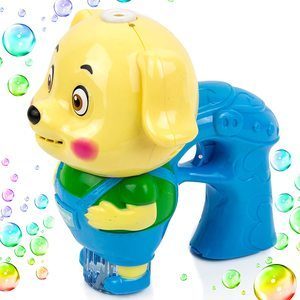 8. Toysery Dog Bubble Gun Shooter Light Up Blower